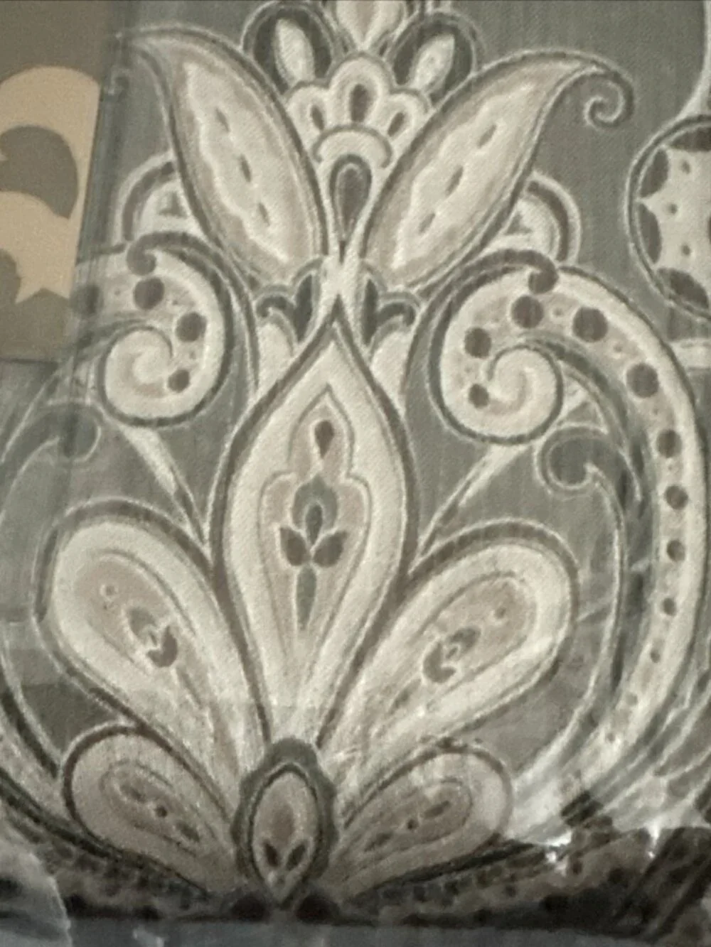 Royal Velvet Hilton Damask Rod Pocket Panels Pair 54